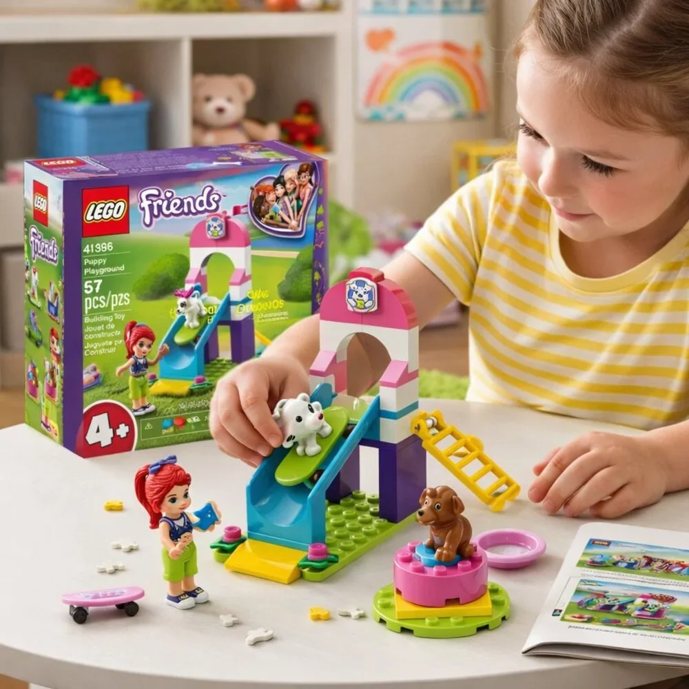 LEGO Friends Puppy Playground 41396 Retired Set Complete 57 Pieces